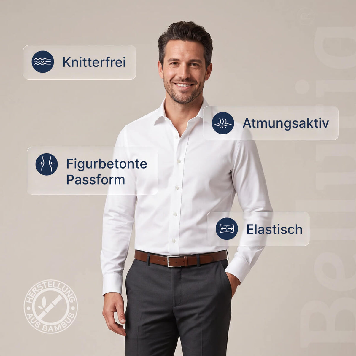 Bügelfreies Slim Fit Hemd